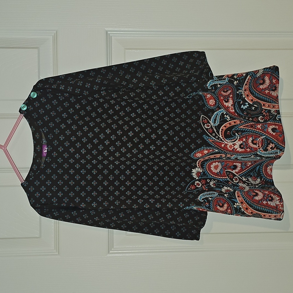J. Khaki Girls Size 4 Brown Long Sleeve Dress with Multicolor Pattern Used